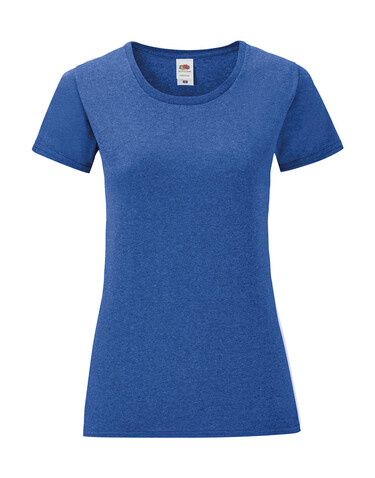 Fruit of the Loom Ladies` Iconic 150 T, Heather Royal, XS bedrucken, Art.-Nr. 112013022