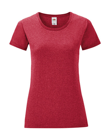 Fruit of the Loom Ladies` Iconic 150 T, Heather Red, L bedrucken, Art.-Nr. 112014045