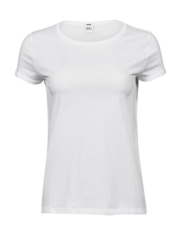 Tee Jays Ladies` Roll-Up Tee, White, L bedrucken, Art.-Nr. 113540005