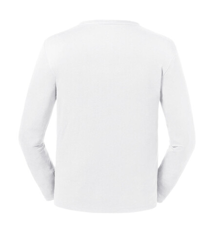Russell Europe Men`s Pure Organic L/S Tee, White, XS bedrucken, Art.-Nr. 122000002