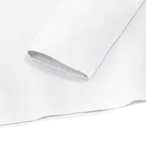 Russell Europe Men`s Pure Organic L/S Tee, White, XS bedrucken, Art.-Nr. 122000002