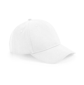 Beechfield Organic Cotton 5 Panel, White, One Size bedrucken, Art.-Nr. 122690000