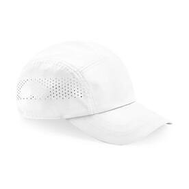 Beechfield Technical Running Cap, White, One Size bedrucken, Art.-Nr. 125690000