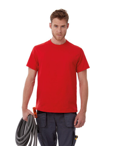 B &amp; C Perfect Pro Workwear T-Shirt, Red, L bedrucken, Art.-Nr. 126424005