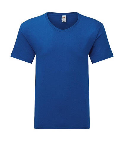 Fruit of the Loom Iconic 150 V Neck T, Royal Blue, S bedrucken, Art.-Nr. 145013002