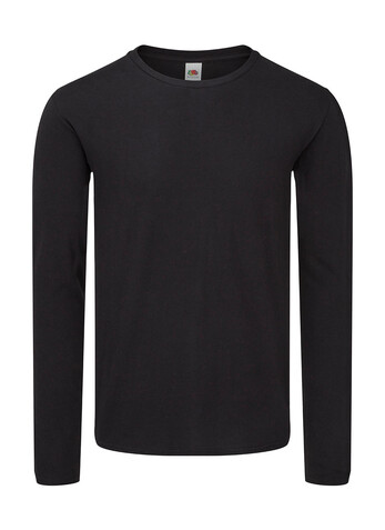 Fruit of the Loom Iconic 150 Classic Long Sleeve T, Black, 2XL bedrucken, Art.-Nr. 147011016