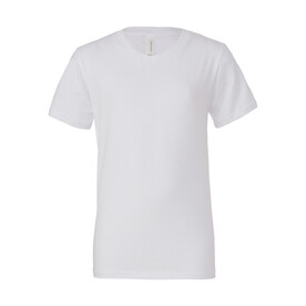 Bella Youth Jersey Short Sleeve Tee, White, L bedrucken, Art.-Nr. 158060005