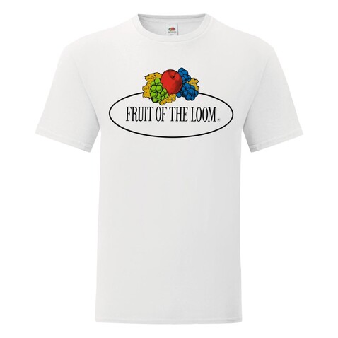 Fruit of the Loom Vintage T Large Logo Print, White, 2XL bedrucken, Art.-Nr. 166010007