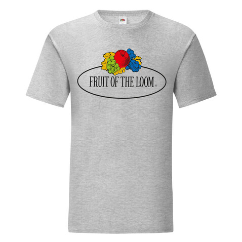 Fruit of the Loom Vintage T Large Logo Print, Heather Grey, XL bedrucken, Art.-Nr. 166011236