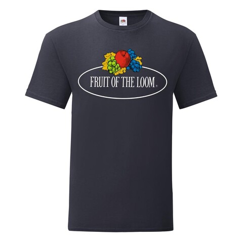 Fruit of the Loom Vintage T Large Logo Print, Deep Navy, L bedrucken, Art.-Nr. 166012025