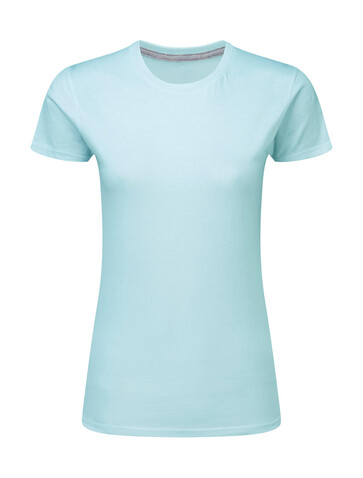 SG Signature Tagless Tee Women, Angel Blue, 2XL bedrucken, Art.-Nr. 171523087