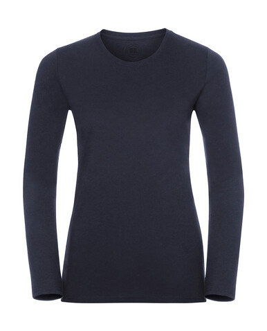 Russell Europe Ladies Long Sleeve HD T, French Navy, S bedrucken, Art.-Nr. 172002013