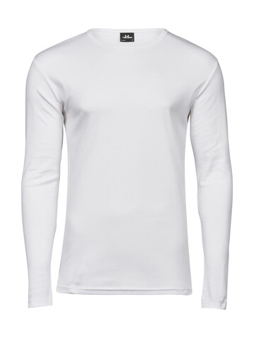 Tee Jays Men`s LS Interlock T-Shirt, White, 3XL bedrucken, Art.-Nr. 174540008