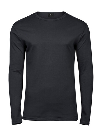 Tee Jays Men`s LS Interlock T-Shirt, Dark Grey, 2XL bedrucken, Art.-Nr. 174541287