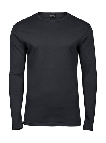 Tee Jays Men`s LS Interlock T-Shirt, Dark Grey, 3XL bedrucken, Art.-Nr. 174541288