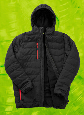 Result Black Compass Padded Winter Jacket, Black/Grey, XS bedrucken, Art.-Nr. 206331512