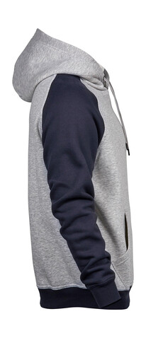 Tee Jays Two-Tone Hooded Sweatshirt, Heather/Navy, S bedrucken, Art.-Nr. 206541523