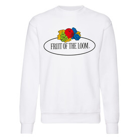 Fruit of the Loom Vintage Sweat Set In Large Logo Print, White, S bedrucken, Art.-Nr. 208010003 Fruit of the Loom Vintage Sweat Set In Large Logo Print, White, S bedrucken, Art.-Nr. 208010003