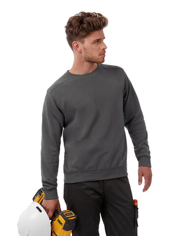 B &amp; C Hero Pro Workwear Sweater, Black, S bedrucken, Art.-Nr. 213421013