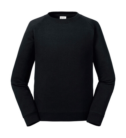 Russell Europe Kids` Authentic Raglan Sweat, Black, L (128/7-8) bedrucken, Art.-Nr. 214001015