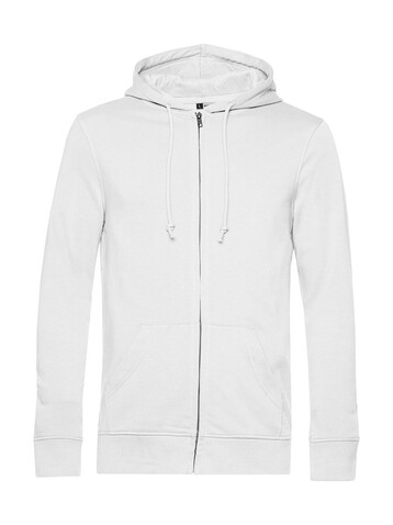 B &amp; C Organic Inspire Zipped Hood, White, XS bedrucken, Art.-Nr. 232420002