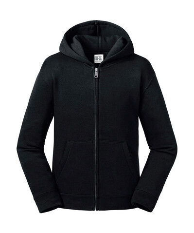 Russell Europe Kids` Authentic Zipped Hood Sweat, Black, S (104/3-4) bedrucken, Art.-Nr. 240001013