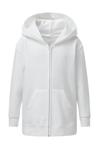 SG Hooded Full Zip Kids, White, 104 (3-4/S) bedrucken, Art.-Nr. 298520003