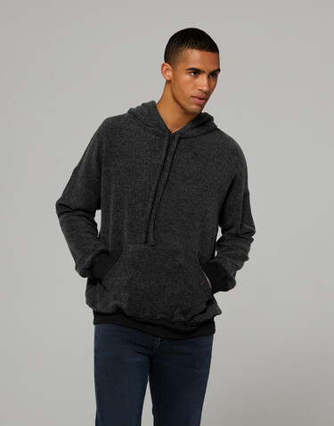 Bella Unisex Sueded Fleece Pullover Hoodie, Black Heather, S bedrucken, Art.-Nr. 299061083