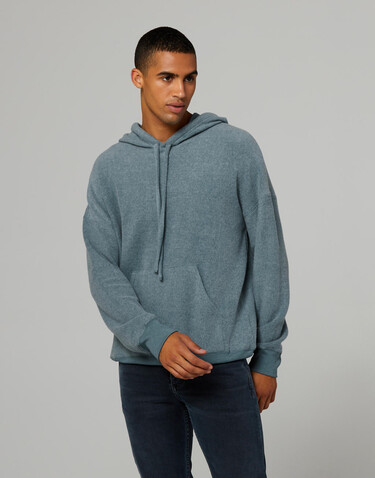 Bella Unisex Sueded Fleece Pullover Hoodie, Black Heather, S bedrucken, Art.-Nr. 299061083