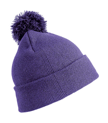 Result Pom Pom Beanie, Purple, One Size bedrucken, Art.-Nr. 300333490