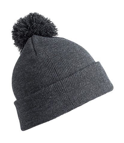 Result Junior Pom Pom Beanie, Grey, One Size bedrucken, Art.-Nr. 301331210
