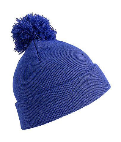 Result Junior Pom Pom Beanie, Royal, One Size bedrucken, Art.-Nr. 301333000