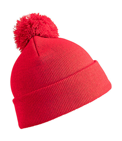 Result Junior Pom Pom Beanie, Red, One Size bedrucken, Art.-Nr. 301334000