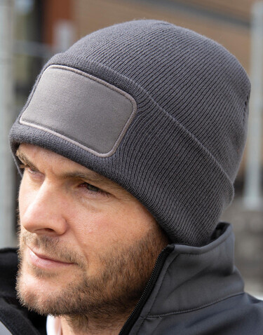 Result Double Knit Printers Beanie, Black, One Size bedrucken, Art.-Nr. 302331010