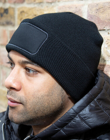 Result Double Knit Printers Beanie, Black, One Size bedrucken, Art.-Nr. 302331010