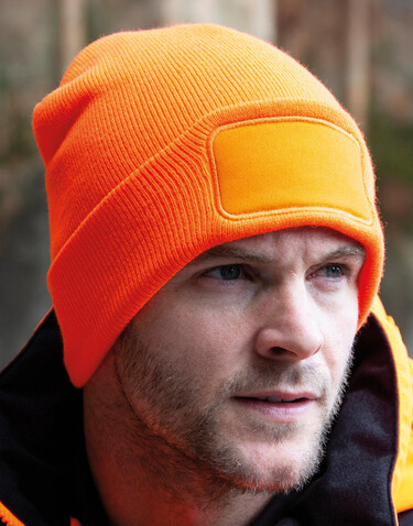 Result Double Knit Thinsulate™ Printers Beanie, Black, One Size bedrucken, Art.-Nr. 303331010