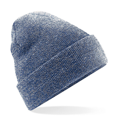 Beechfield Original Cuffed Beanie, Heather Navy, One Size bedrucken, Art.-Nr. 308692060