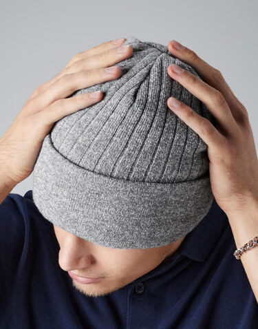 Beechfield Thinsulate™ Beanie, Heather Grey, One Size bedrucken, Art.-Nr. 320691230