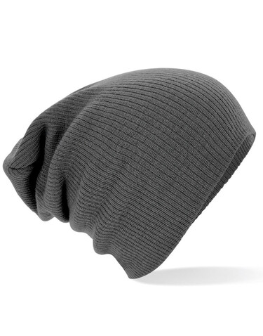 Beechfield Slouch Beanie, Smoke Grey, One Size bedrucken, Art.-Nr. 322691360