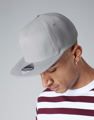 Beechfield Original Flat Peak Snapback, Grey/Black, One Size bedrucken, Art.-Nr. 331691580