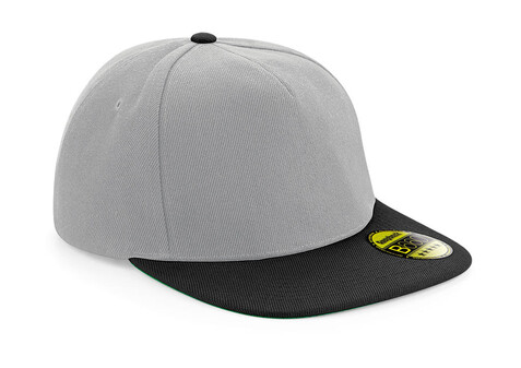 Beechfield Original Flat Peak Snapback, Grey/Black, One Size bedrucken, Art.-Nr. 331691580