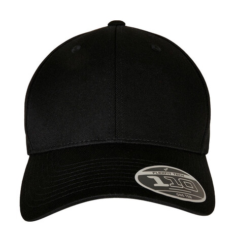 Flexfit 110 Curved Visor Snapback, Black, One Size bedrucken, Art.-Nr. 334681010