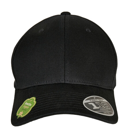 Flexfit 110 Organic Cap, Black, One Size bedrucken, Art.-Nr. 337681010