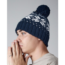 Beechfield Fair Isle Snowstar® Beanie, Off White/Navy/Sky Blue, One Size bedrucken, Art.-Nr. 344690750 Beechfield Fair Isle Snowstar® Beanie, Off White/Navy/Sky Blue, One Size bedrucken, Art.-Nr. 344690750