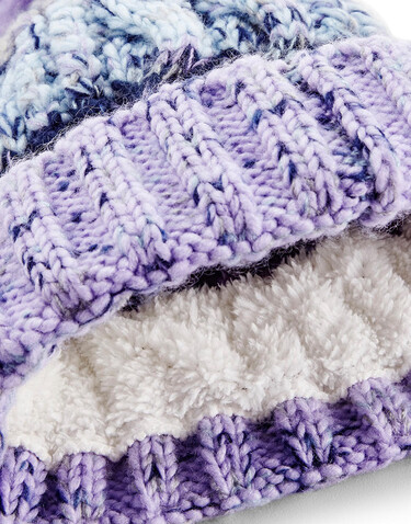 Beechfield Corkscrew Pom Pom Beanie, Winter Berries, One Size bedrucken, Art.-Nr. 369694360