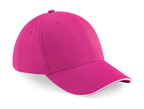 Beechfield Athleisure 6 Panel Cap, Classic Red/White, One Size bedrucken, Art.-Nr. 371694550