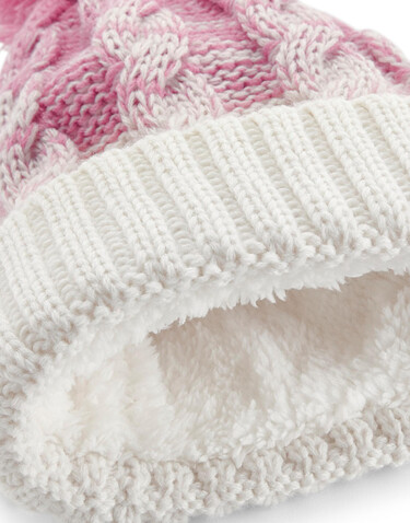 Beechfield Ombré Beanie, Dusky Pink/Off White, One Size bedrucken, Art.-Nr. 392694640