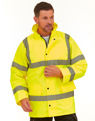 Yoko Fluo Classic Motorway Jacket, Fluo Orange, S bedrucken, Art.-Nr. 418774051