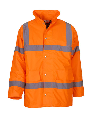 Yoko Fluo Classic Motorway Jacket, Fluo Orange, S bedrucken, Art.-Nr. 418774051