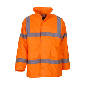 Yoko Fluo Classic Motorway Jacket, Fluo Orange, S bedrucken, Art.-Nr. 418774051